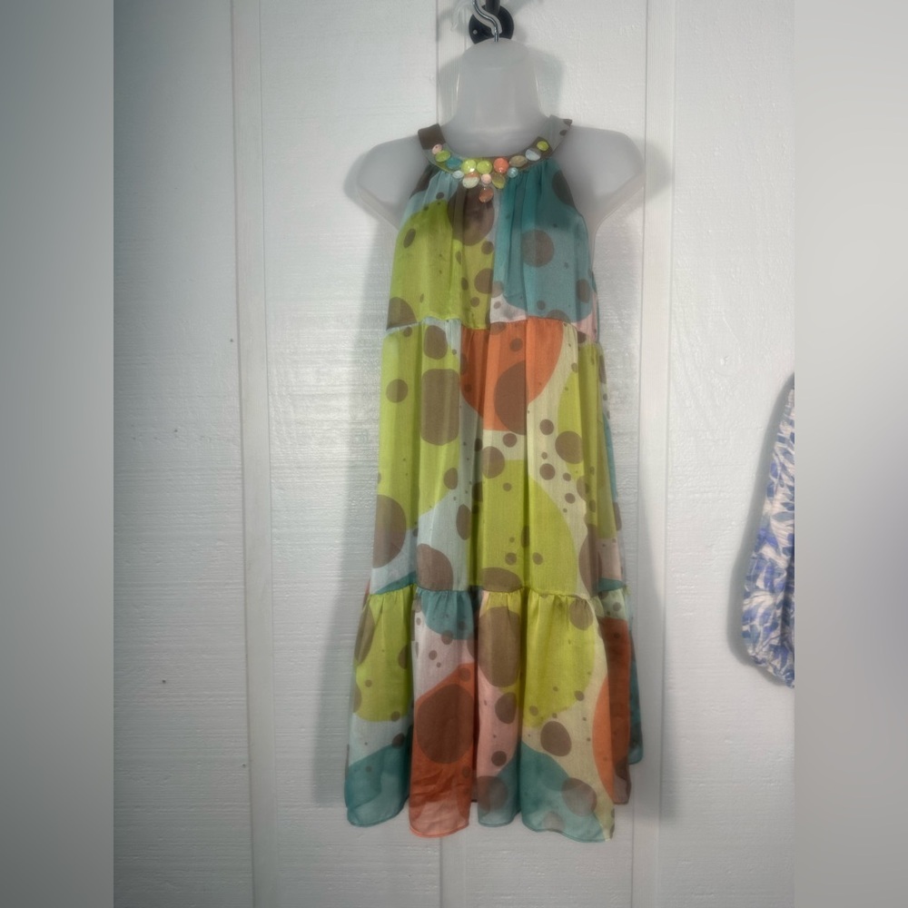 Expo Sleeveless Multicolored Dress Size 10 EUC